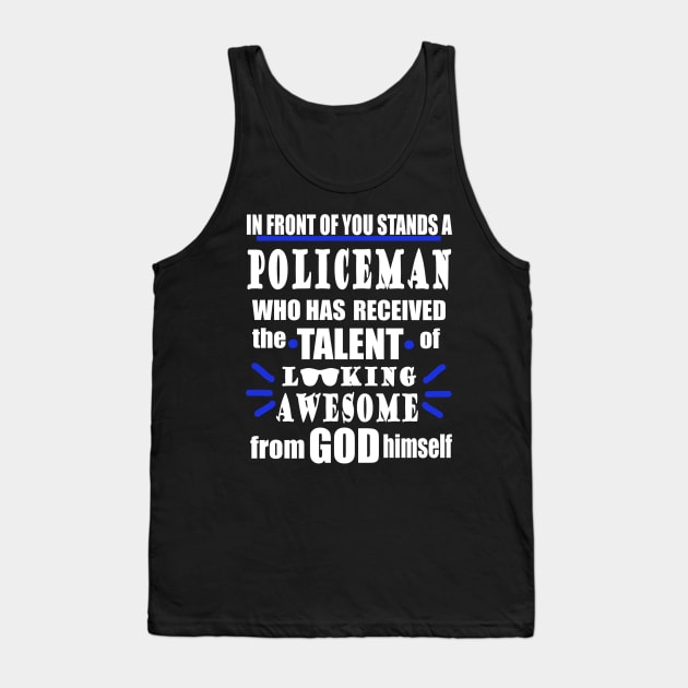 Police officer police gift saying official Tank Top by FindYourFavouriteDesign
